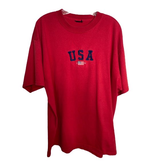 Old Varsity Brand USA Vintage Mens Short-Sleeve T-Shirt Size M/L Surfer Grunge - Picture 1 of 6